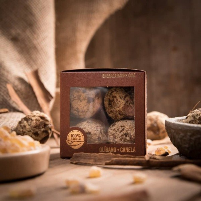 Olibano & Cannella - 8 Bombitas Premium Smudge Olibano Canela 100% Erbe Naturali - Sagrada Madre