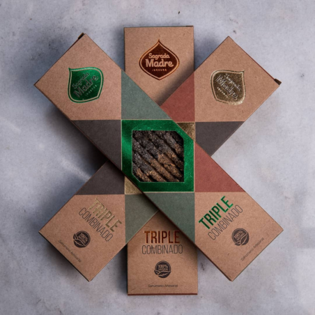 Tripla Combinazione - 8 Bastoni Misti Smudge 100% Naturale - Sagrada Madre