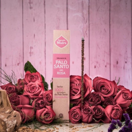 Palo Santo & Rosa - 8 Bastoni Smudge 100% Naturali - Sagrada Madre