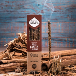 Cannella, Anice & Olibano - 9 Bastoni Incenso Extra Premium in Erbe 100% Naturali - Sagrada Madre