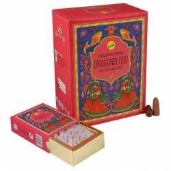 Sangue di Drago Golden India 10 Coni Incenso a riflusso Sree Vani Dragon Blood Backflow