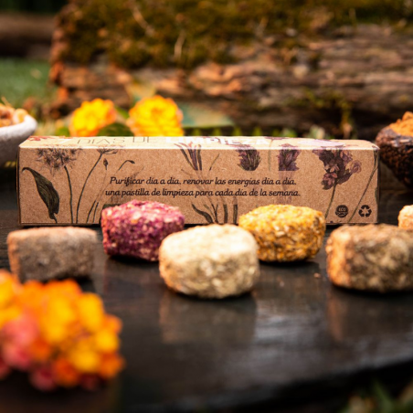 7 Giorni Pulizia Energetica - 7 Compresse Smudge 100% Erbe Naturali - Sagrada Madre