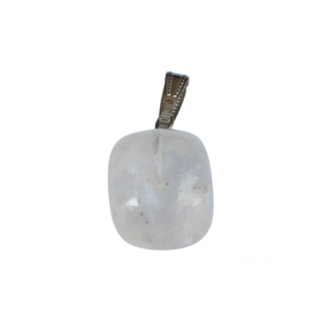 Pendente Quarzo Bianco o Latteo Pietra burattata forata