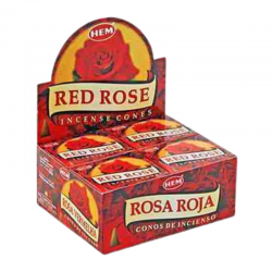 Incenso Rosa Rossa 10 Coni Hem – Fragranza Floreale e Avvolgente