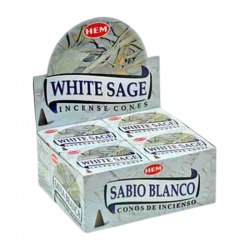 Salvia Bianca 10 Coni Incenso Hem White Sage Masala