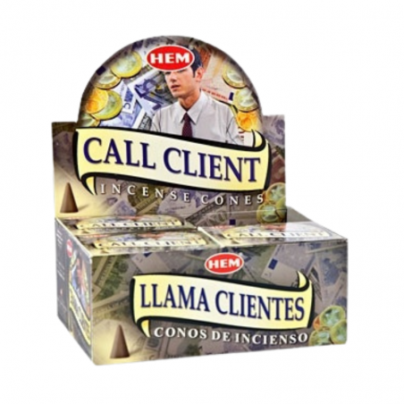 Chiama Clienti 10 Coni Incenso Hem Call Client con supporto