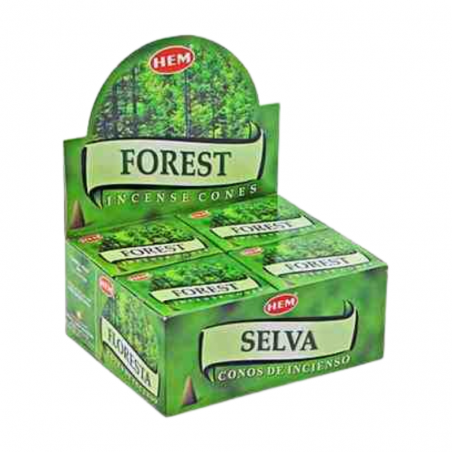 Foresta 10 Coni Incenso Hem Forest Masala con Supporto