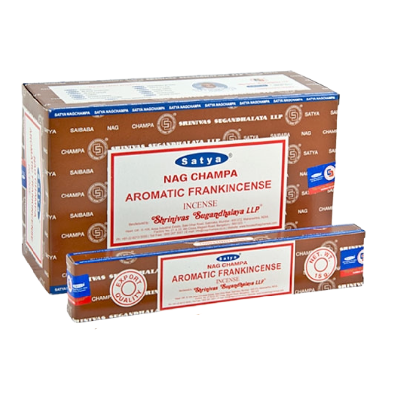 Incenso Satya Nag Champa Aromatic Frankincense - Sacralità e Armonia