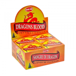 Incenso Sangue di Drago 10 Coni Hem – Aroma Mistico e Protettivo