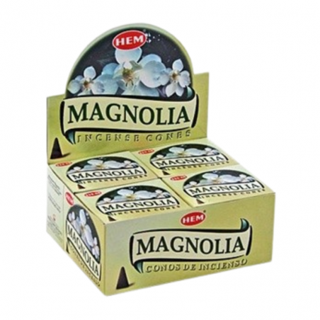 Magnolia 10 Coni Incenso Hem Magnolia Masala con supporto
