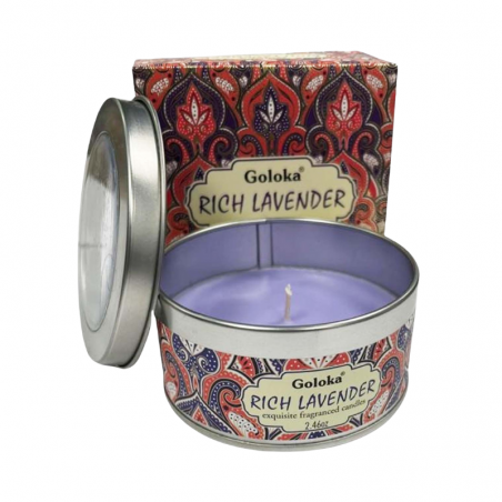 Lavanda Candela profumata in Cera di Soia Goloka Lavender - 70gr.