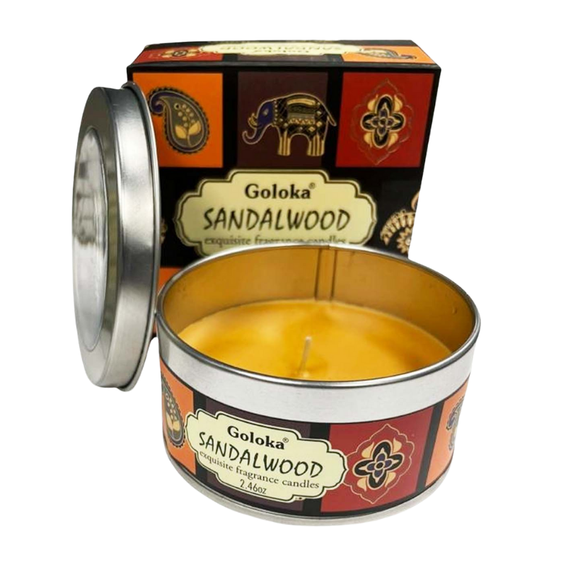 Sandalo Candela profumata in Cera di Soia Goloka Sandalwood - 70gr.