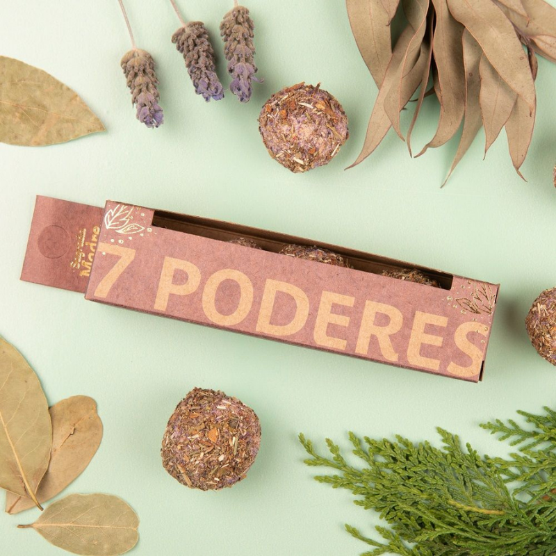 7 Poteri - 4 Bombitas Smudge 7 Poderes 100% Erbe Naturali - Sagrada Madre