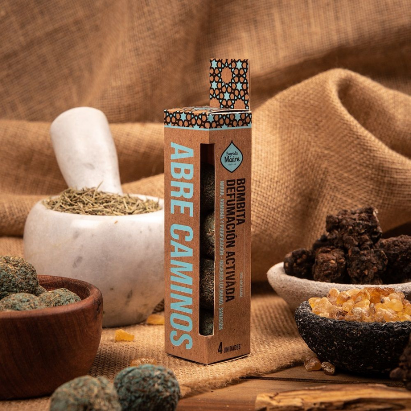 Strade Aperte - 4 Bombitas Smudge Abre Caminos 100% Erbe Naturali - Sagrada Madre