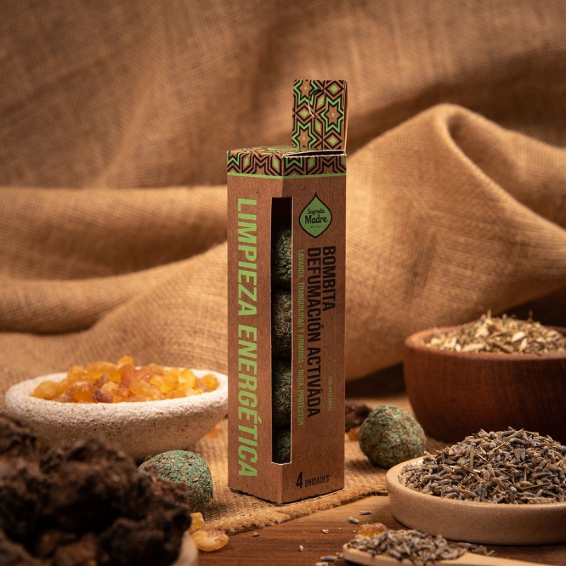 Pulizia Energetica - 4 Bombitas Smudge Limpieza Energetica 100% Erbe Naturali - Sagrada Madre