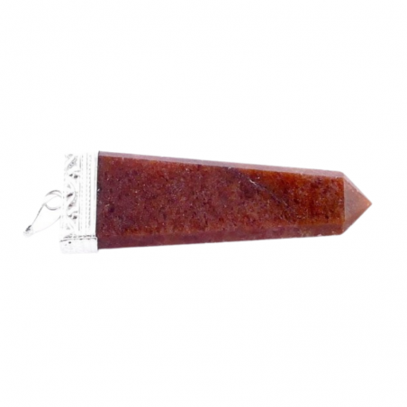 Corniola & 7 Chakra Pendente Pietra Naturale e Metallo