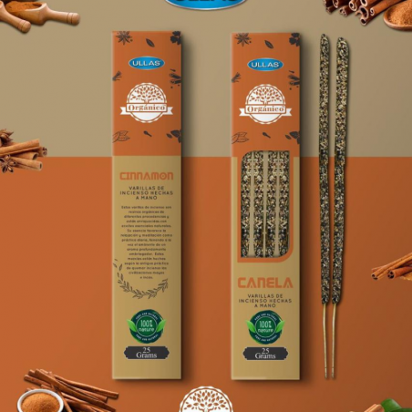 Cannella - Bastoni Incenso Naturale Smudge 100% Organico - Ullas