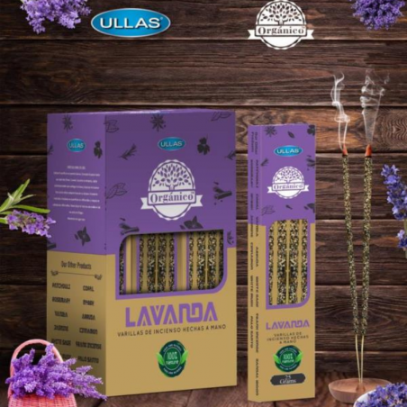 Lavanda - Bastoni Incenso Smudge Lavender Organico 100% Naturale - Ullas