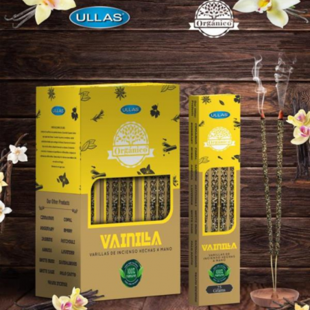 Vaniglia Bastoni Incenso Smudge Vanilla Organico 100% Naturale - Ullas