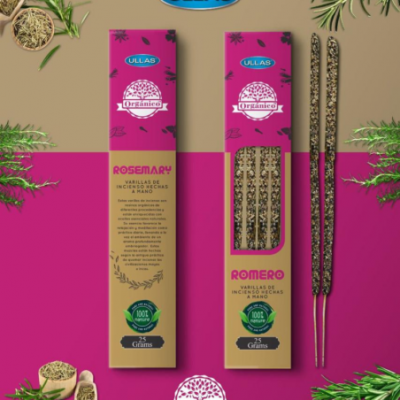 Rosmarino - Bastoni Incenso Smudge Rosemary Organico 100% Naturale - Ullas