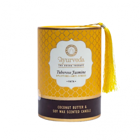 Tuberosa e Gelsomino Vata Candela profumata Cera di Soia Song of India Ayurveda - (± 55 ore - 200gr.)