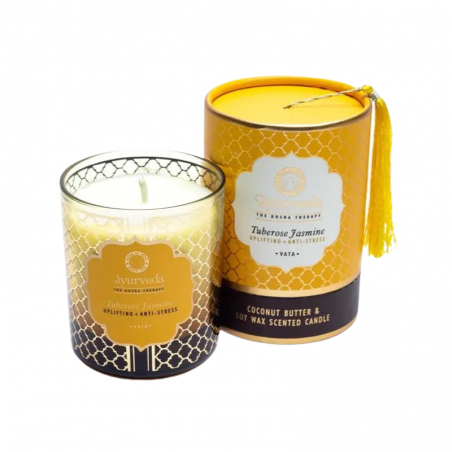 Tuberosa e Gelsomino Vata Candela profumata Cera di Soia Song of India Ayurveda - (± 55 ore - 200gr.)