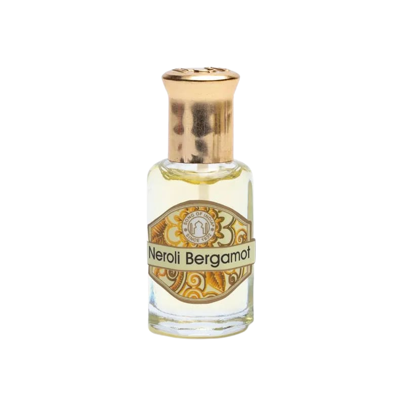 Neroli e Bergamotto Miscela Oli Essenziali Ayurvedici in Boccetta Vetro Song of India - 10ml
