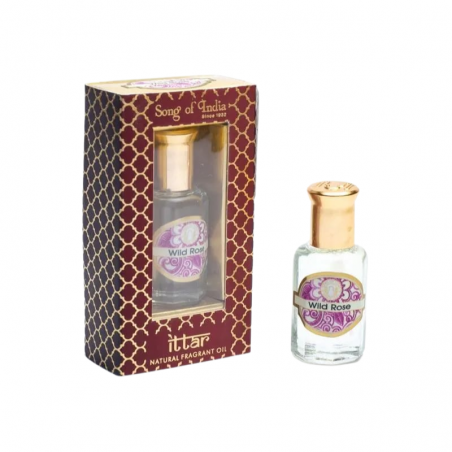 Rosa Selvatica Miscela Oli Essenziali Ayurvedici in Boccetta Vetro - Song of India