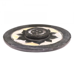 Supporto Incenso Pietra Ollare – Loto Intagliato