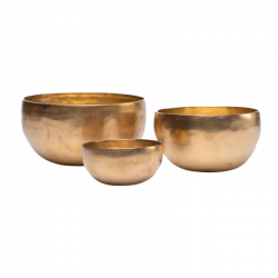 Campana Tibetana Nirmala in Bronzo Dorato (Ø ± 12cm - H 6cm - ± 366gr.)