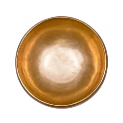 Campana Tibetana Nirmala in Bronzo Dorato (Ø ± 12cm - H 6cm - ± 366gr.) 2
