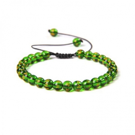 Braccialetto Cristallo Feng Shui perline su filo regolabile