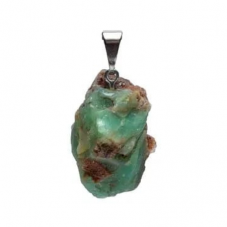 Ciondolo Crisoprasio Grezzo Pietra Naturale - (± 2,5cm)