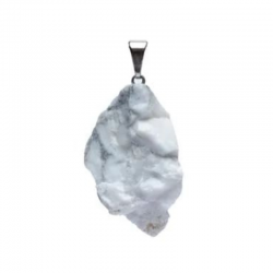 Ciondolo Howlite Bianca Grezza Pietra Naturale - (± 2cm)