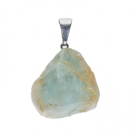 Ciondolo Topazio Blu Grezzo Pietra Naturale - (± 15 - 30mm)