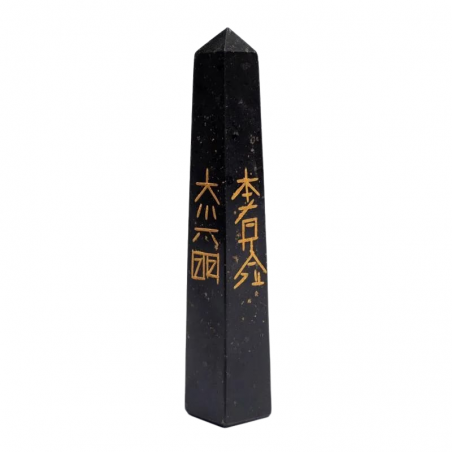 Tormalina Nera a forma di Obelisco con Simboli Reiki (± 2 x 11cm - ± 90gr)