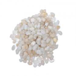 Quarzo Latteo Sacchetto Chips Pietre Burattate (± 10mm) - 50gr.