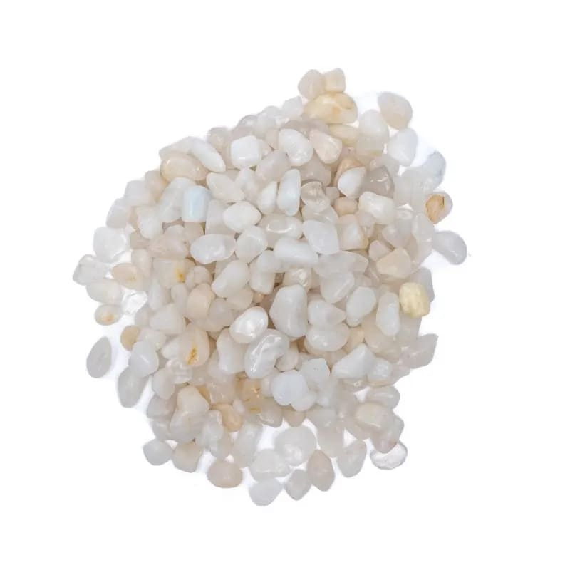 Quarzo Latteo Sacchetto Chips Pietre Burattate (± 10mm) - 50gr.