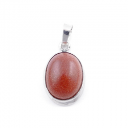 Avventurina Dorata Pendente Pietra Naturale ovale
