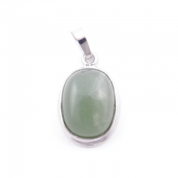 Avventurina Verde Pendente Pietra Naturale ovale