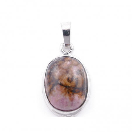 Rodonite Pendente Pietra Naturale ovale - (26 x 17mm)