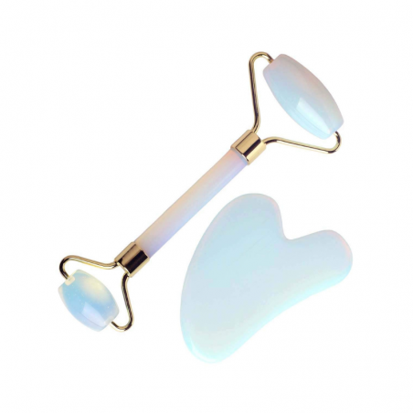 Opalina Rullo e Gua Sha per massaggio Viso e Corpo