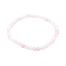 Braccialetto Quarzo Rosa Perline da 4mm in pietra naturale - Qualità A