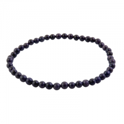 Braccialetto Avventurina Blu perline 4mm in Pietra Naturale