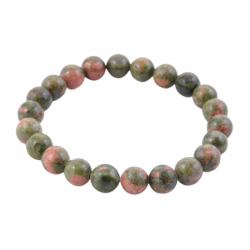 Bracciale Unakite perle da 8mm in Pietra Naturale