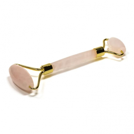 Quarzo Rosa Rullo per massaggio Viso e Corpo - (14cm - 70gr.)