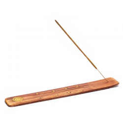 Supporto in legno per bastoncini d'incenso con Sole - (25,5 x 3,5cm) 2