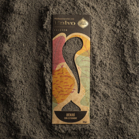 Benzoino e Storace - Incenso in Polvere Sagrada Madre Benjuí con Estoraque - 60gr.