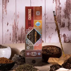 7 Chakra - 7 Bastoni Incenso Extra Premium in Erbe 100% Naturali - Sagrada Madre