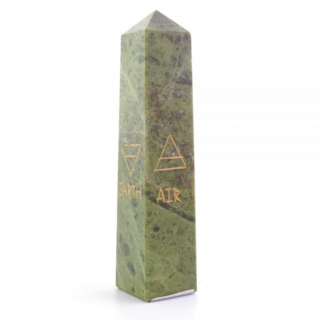 Unakite a Forma di Obelisco (± 2 x 8/10cm - ± -) Torre Reiki